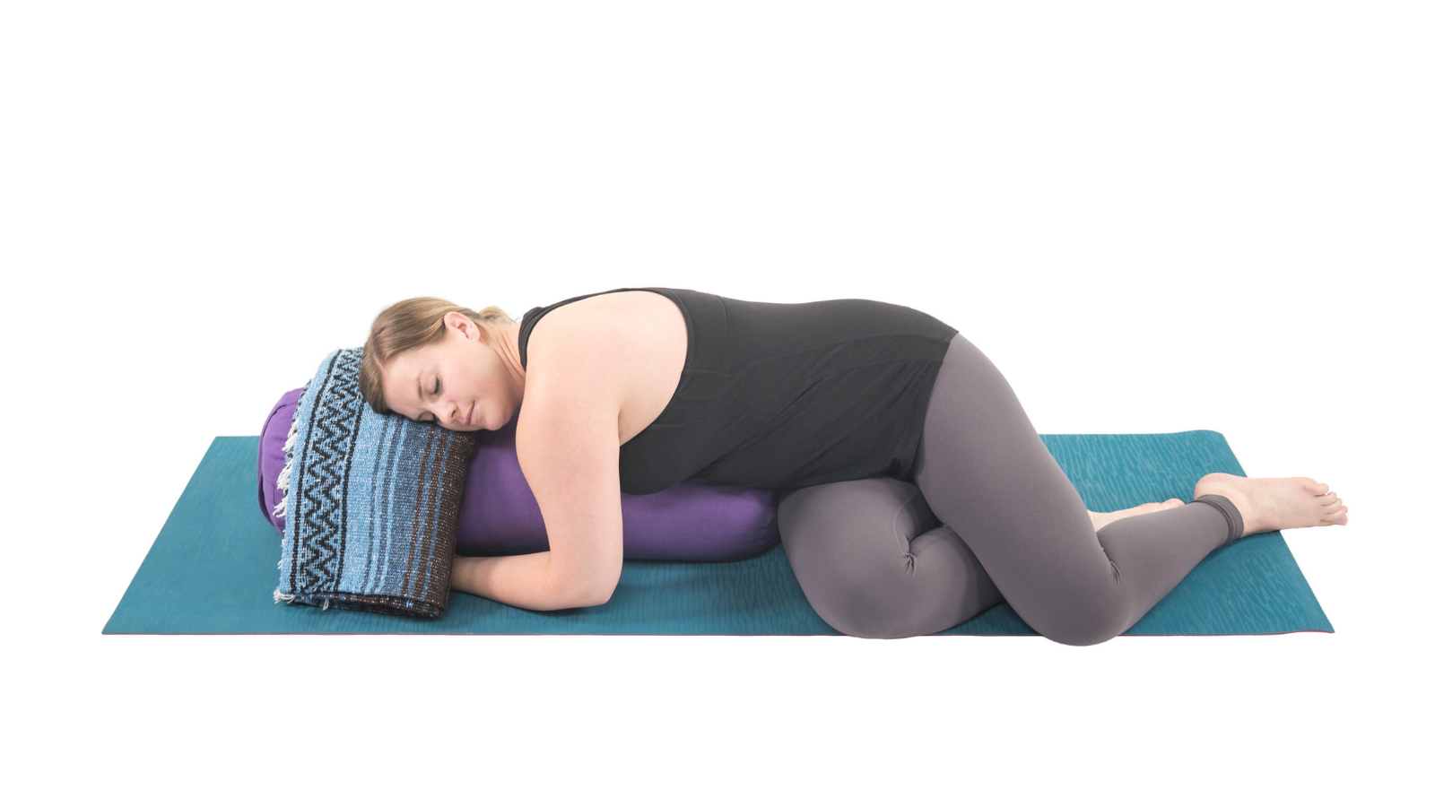 Restorative Yoga Twist with support of props