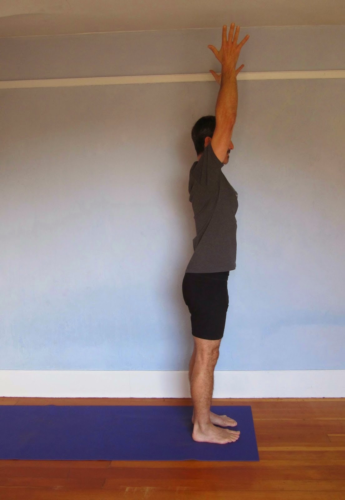 Dr. Baxter Bell practicing Tadasana (Mountain Pose) yoga sequence 