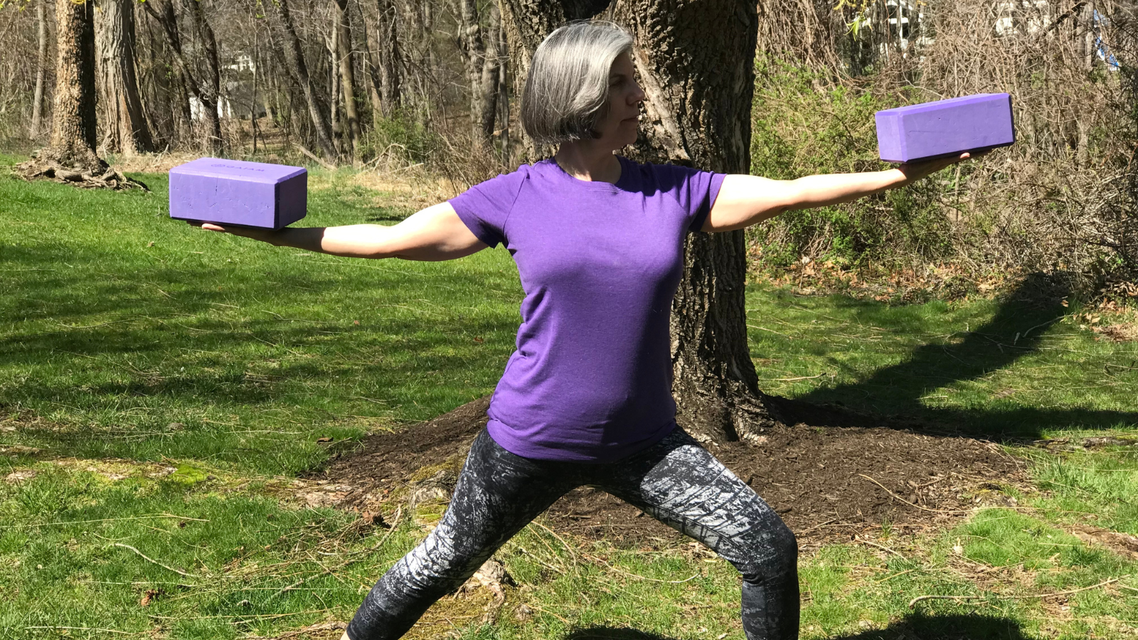 Warrior II Pose and adding props to the practice of Warrior II Pose.