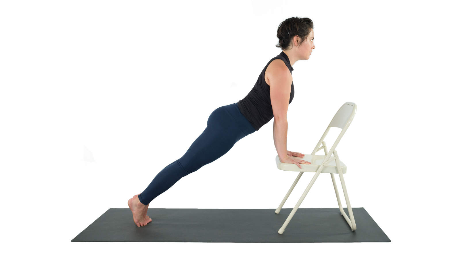 Plank Pose variation with chair (Phalakasana)and its assistance to the study of the Manipura Chakra