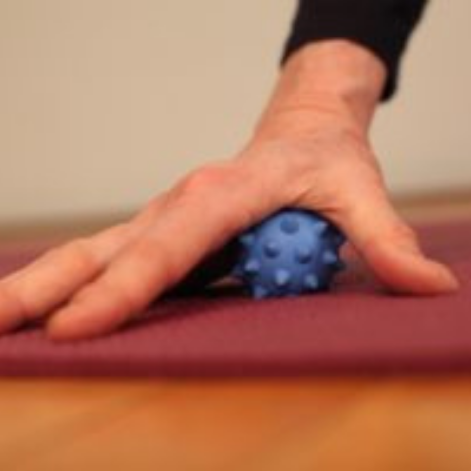 Exercise your wrist with the help of a roller ball.