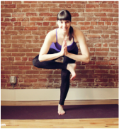 Mobilizing the External Rotators with External Rotation in Standing Figure 4 yoga pose (Eka Pada Utkatasana)