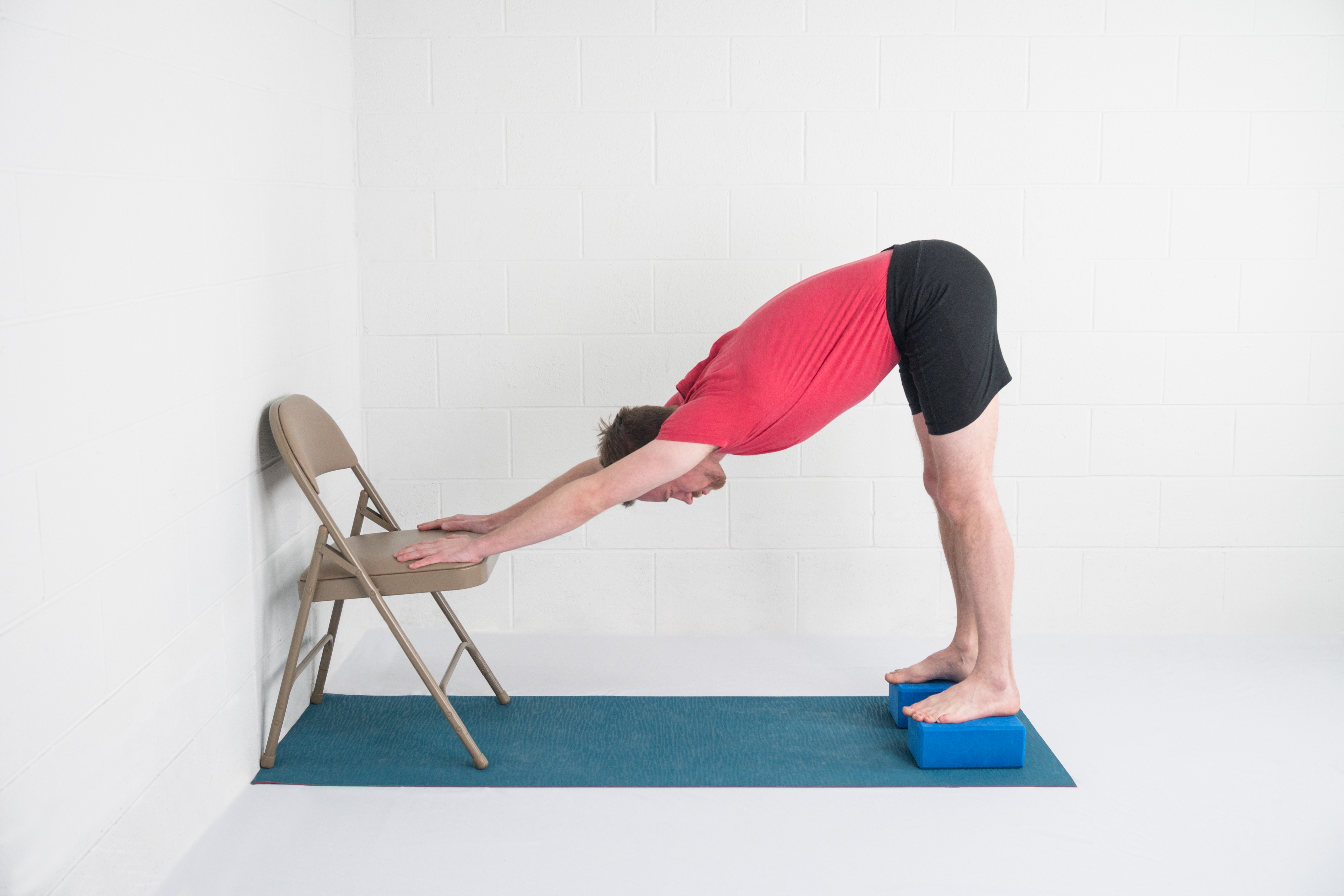 Adho Mukha Svanasana, downward facing dog, inversion pose,  pose variations with props for support