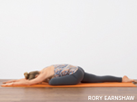 Half Pigeon Mobilizing the External hip Rotators with External Rotation in Half Pigeon yoga pose (Eka Pada Rajakapotasana)
