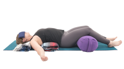 Restorative Mountain Brook Pose as a great way to prepare for a good night's sleep