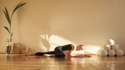 practicing restorative yoga is great way to prepare for a good night's sleep