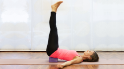 Legs Up the Wall Pose Variation also known as Viparita Karani 