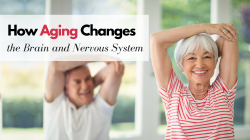 Two people practicing yoga for healthy aging, doing arm stretches