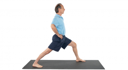 Warrior I Pose or Virabhadrasana I Pose helps retain 4 Basic skills for healthy aging