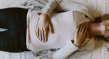 image depicts restorative healing and gentle prayer.