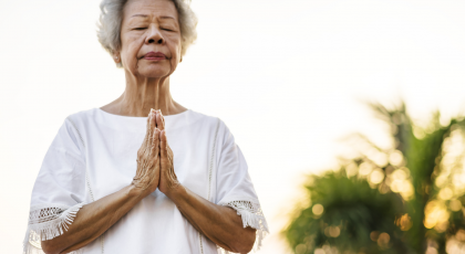 The positive effect of saying the word "namaste" in a yoga class on the mind, body, and intellect