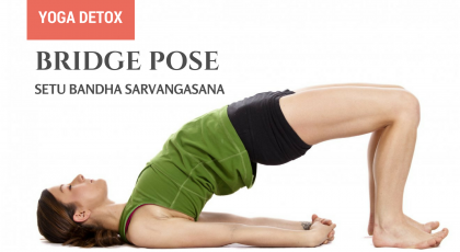 Yoga woman in Bridge Pose (Setu Bandha Sarvangasana) for detox