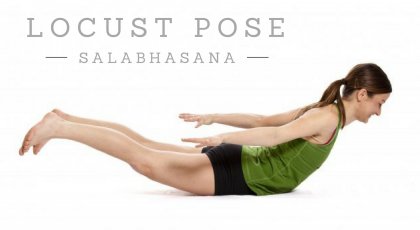 locust pose(Salabhasan) backbend, pectoral muscles stabilizing stretch posture