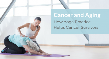 Woman in Child's Pose (Balasana), practicing yoga to help cancer recovery