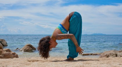 standing forward fold, uttanasana
