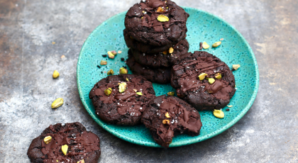 Chocolate-Cherry Cookies with Pistachios