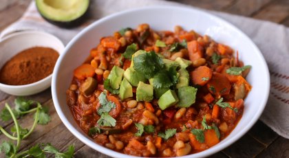 white bean vegetarian chili