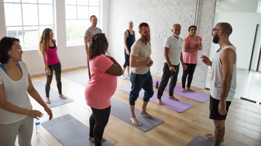 Image depicts the need to diversify and make yoga classes inclusive and welcoming for all. Disability justice. Teaching inclusive yoga classes