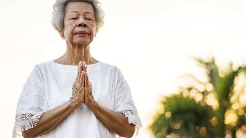 The positive effect of saying the word "namaste" in a yoga class on the mind, body, and intellect