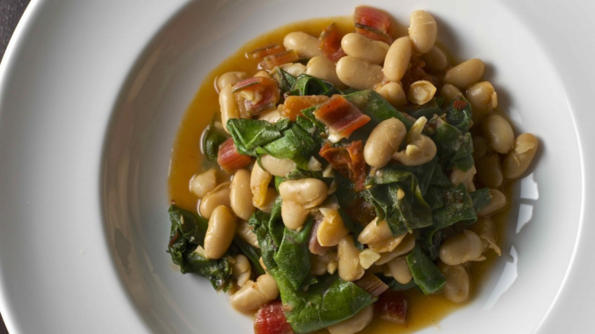 Simple and tasty recipe for warming chard and white bean ragout Healthy winter recipe for hearty chard and white bean ragout