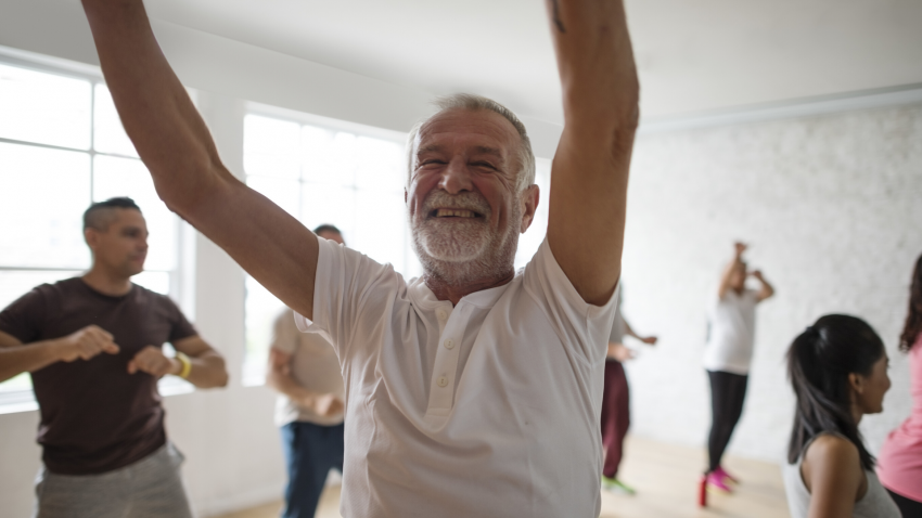 Man practicing yoga for increased well being and goodness