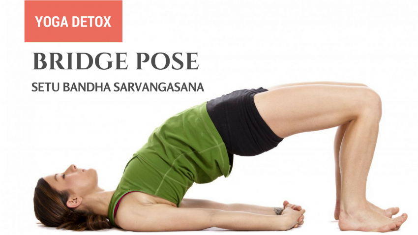 Yoga woman in Bridge Pose (Setu Bandha Sarvangasana) for detox Yoga woman in Bridge Pose (Setu Bandha Sarvangasana) for detox