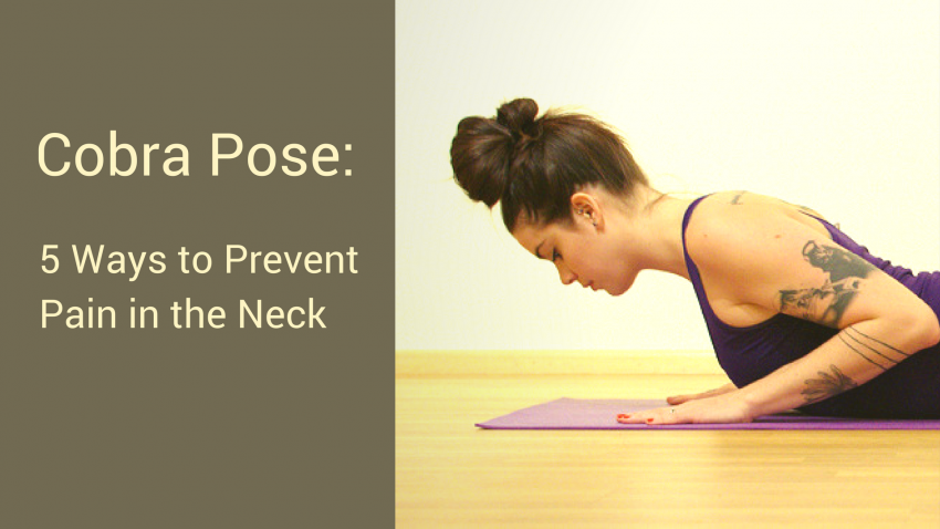 Yoga woman practicing healthy neck alignment in Cobra Pose (Bhujangasana) Yoga woman practicing healthy neck alignment in Cobra Pose (Bhujangasana)