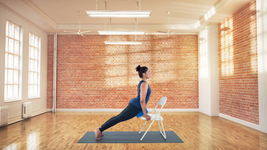woman practicing accessible yoga with prop modifications woman practicing accessible yoga with prop modifications