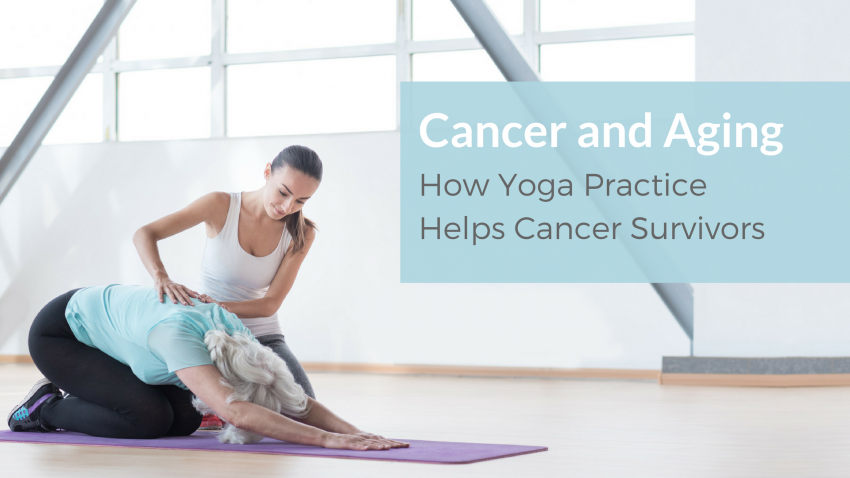Woman in Child's Pose (Balasana), practicing yoga to help cancer recovery