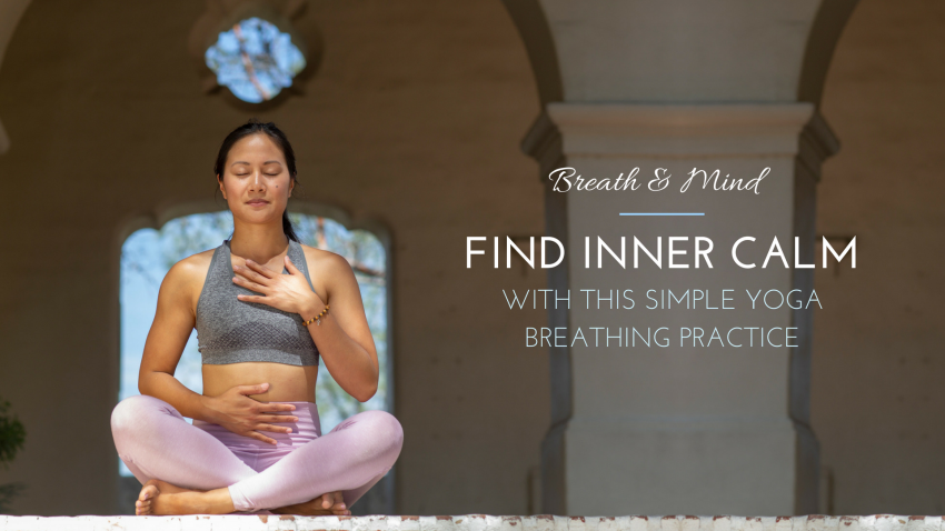 woman in meditation pose practicing yogic breathing outside woman in meditation pose practicing yogic breathing