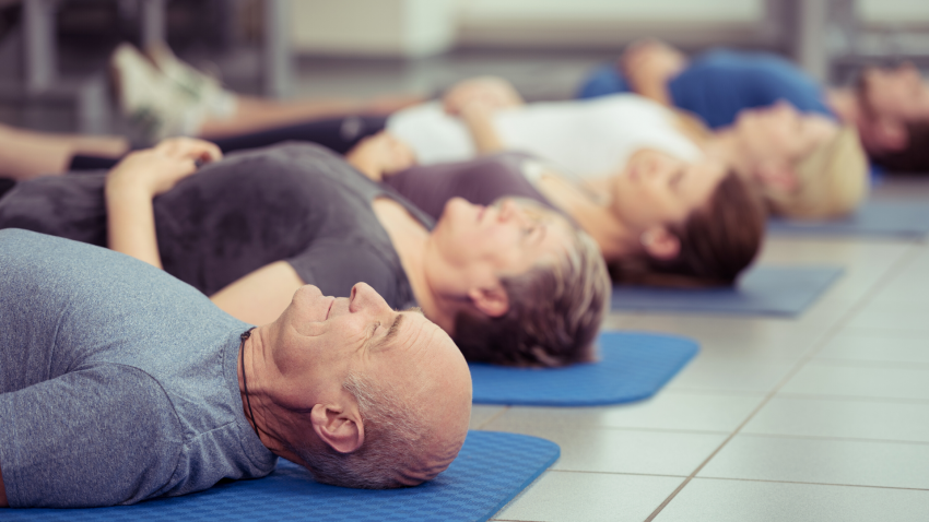 Yoga for insomnia relief yoga class in Corpse Pose (Savasana) Yoga for insomnia relief yoga class in Corpse Pose (Savasana)