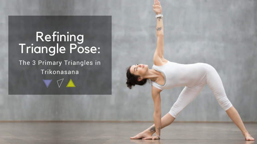 Refining triangle yoga pose (Trikonasana) Refining triangle yoga pose (Trikonasana)