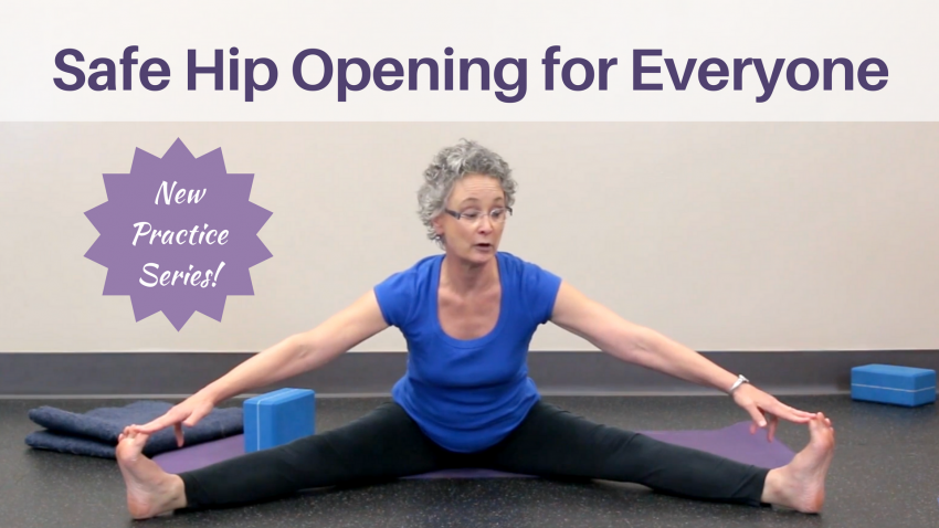 Julie Gudmestad practicing hip-opening yoga Julie Gudmestad practicing hip-opening yoga