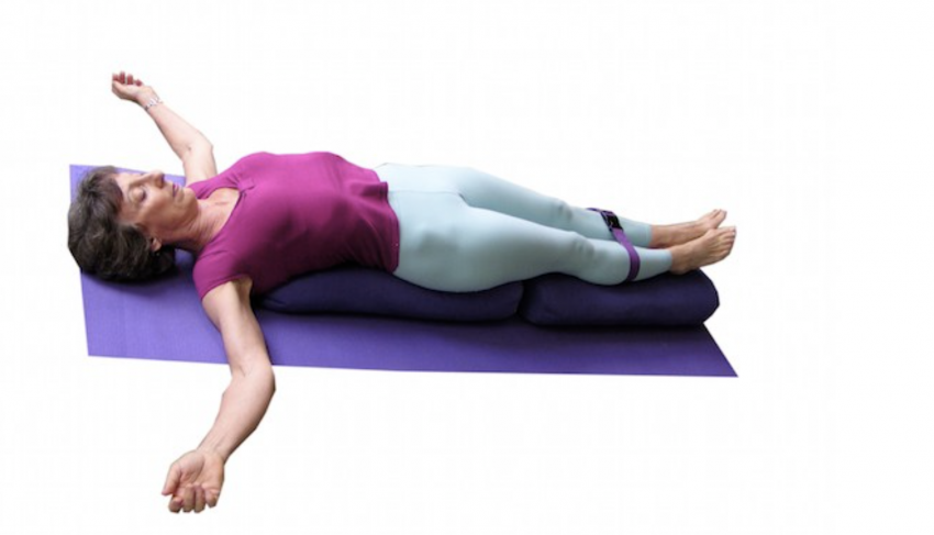 Yoga for Back Pain - Supported Bridge Pose