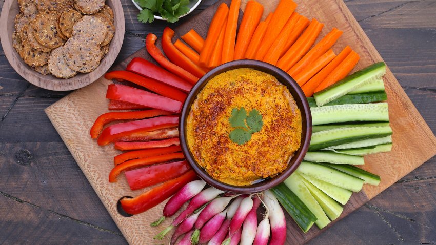 Spiced roasted carrot Hummus