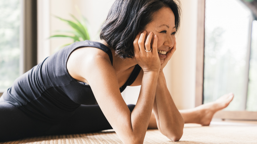 Yoga for restless legs Wide-Angle Seated Forward Bend (Upavistha Konasana)