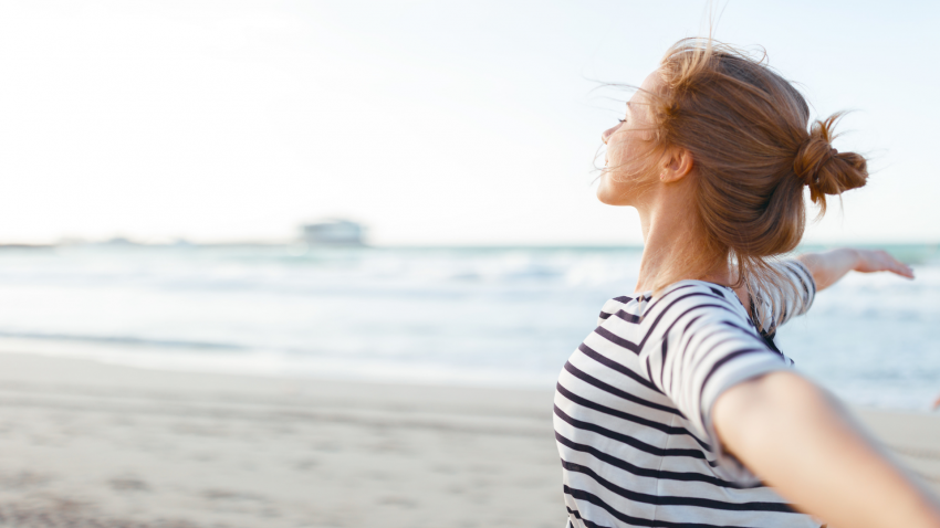 woman practicing yogic wisdom of self-compassion and self-care